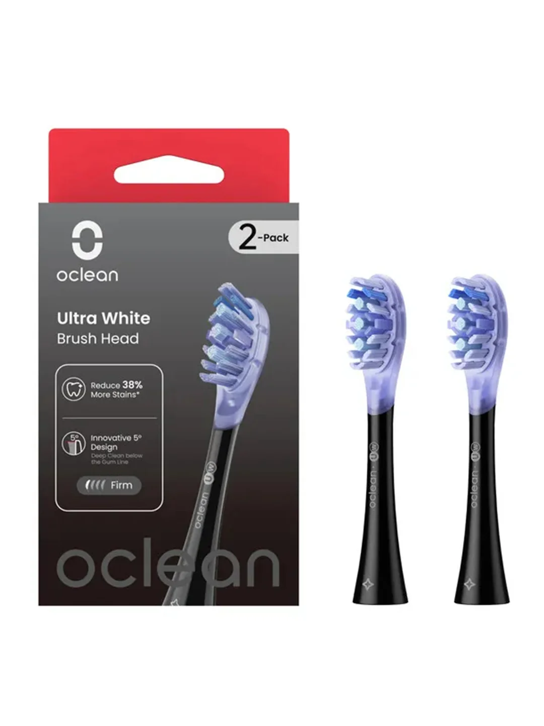 Черный комплект насадок  Контроль зубного налета Oclean X Ultra (2шт)