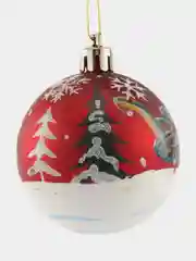 Бордовый набор новогодних шаров для елки Змея, 6 см, 4 штуки, матовые, символ года 2025