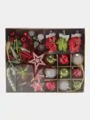Елочные шары-игрушки Золотая Сказка, 592184, новогодний декор, набор 67 предметов, пластик