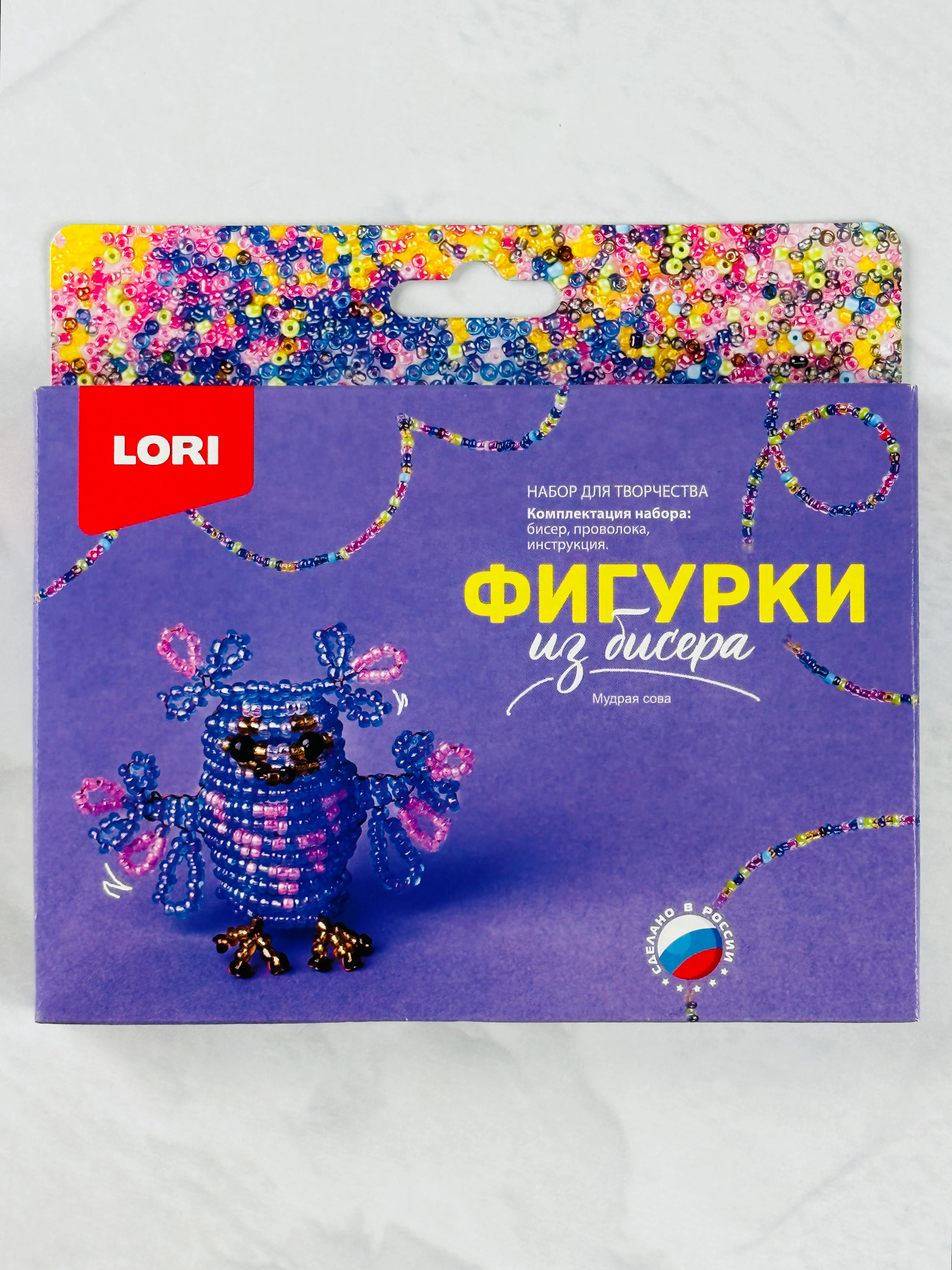Плетение бисером для детей Фигурки из бисера Сова совенок Lori Лори поделки своими руками