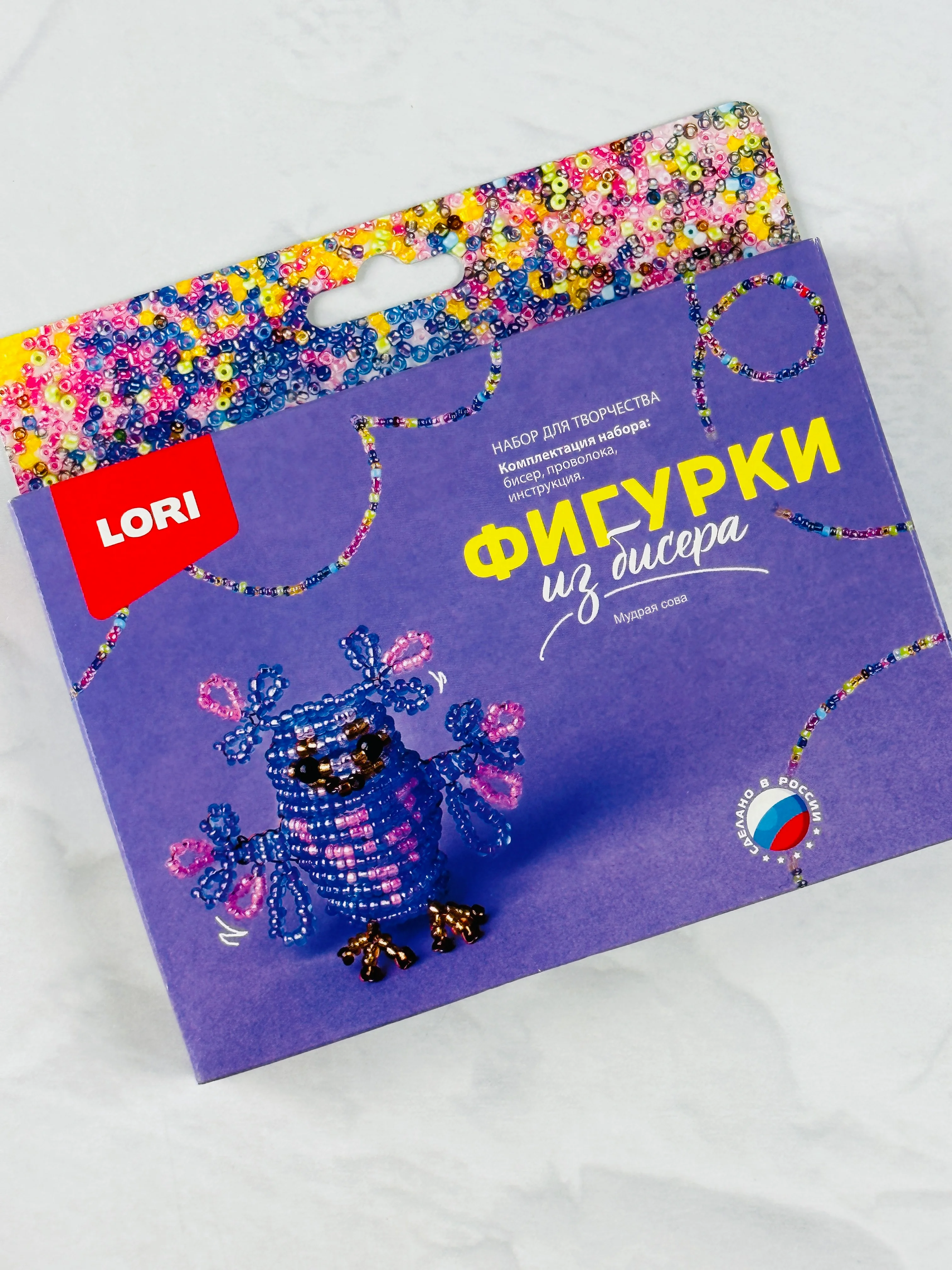 Плетение бисером для детей Фигурки из бисера Сова совенок Lori Лори поделки своими руками