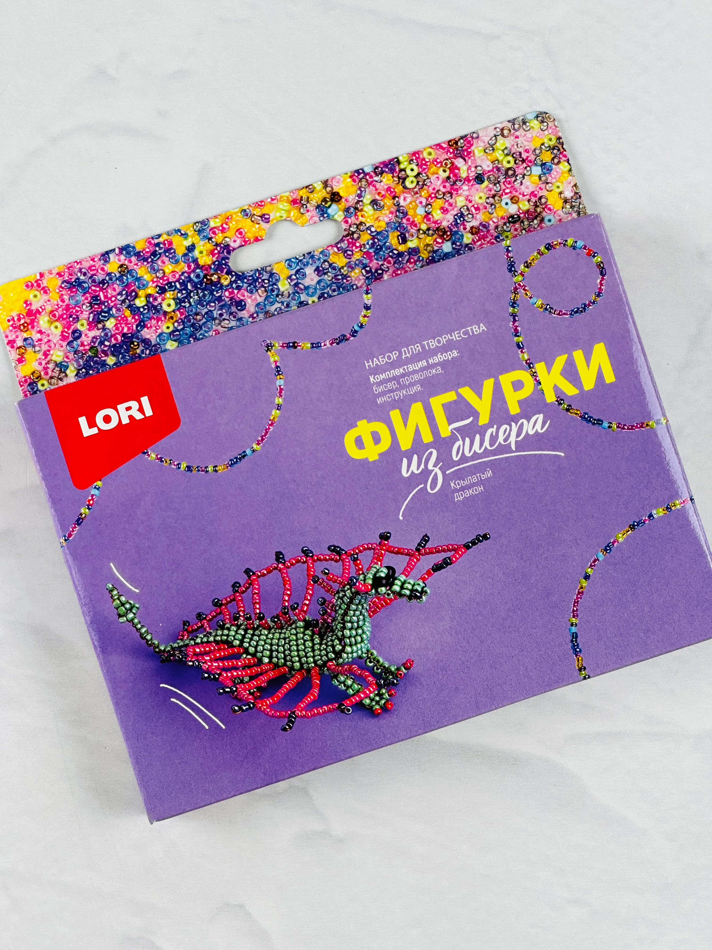 Плетение бисером для детей Фигурки из бисера Крылатый дракон Lori поделки своими руками