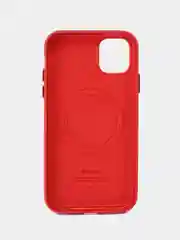 Красный кожаный чехол Leather Case для iPhone 11 с функцией MagSafe