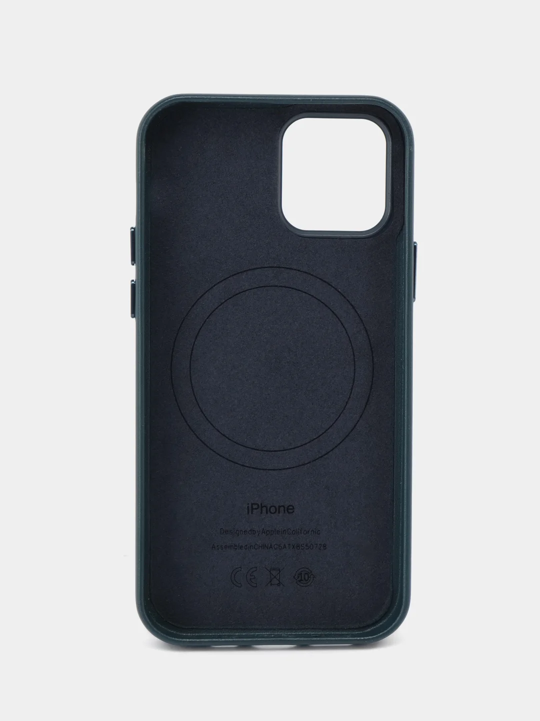 Морской кожаный чехол Leather Case для iPhone  12/12 Pro с функцией MagSafe