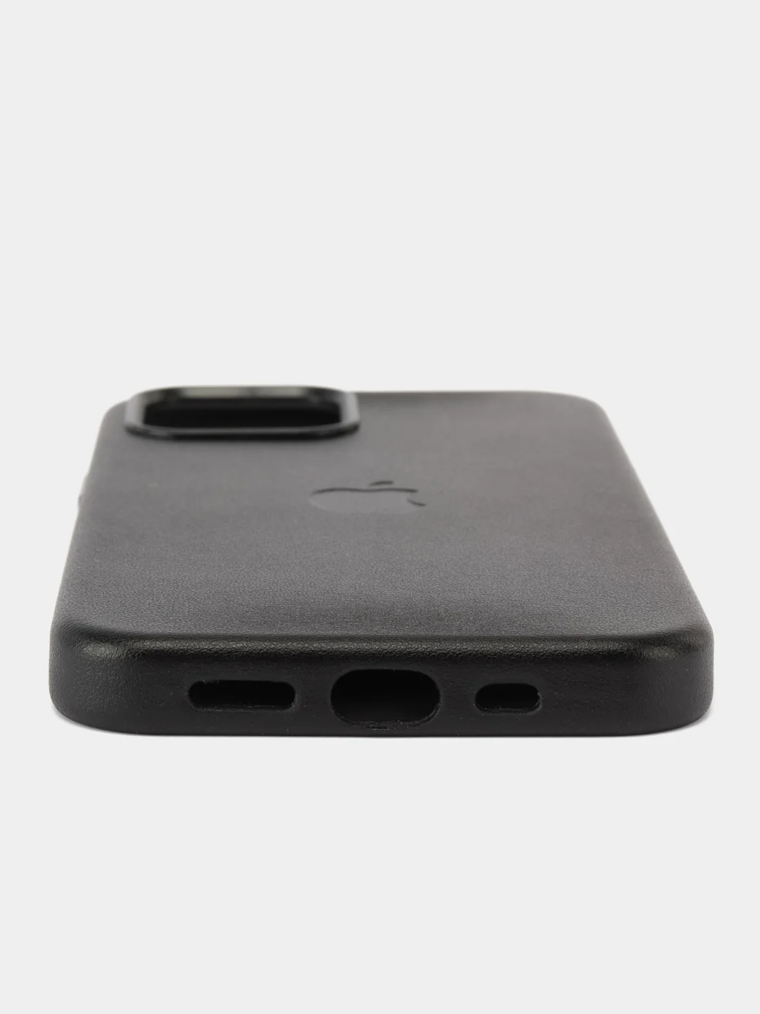 Темно-синий кожаный чехол Leather Case для iPhone  12/12 Pro с функцией MagSafe
