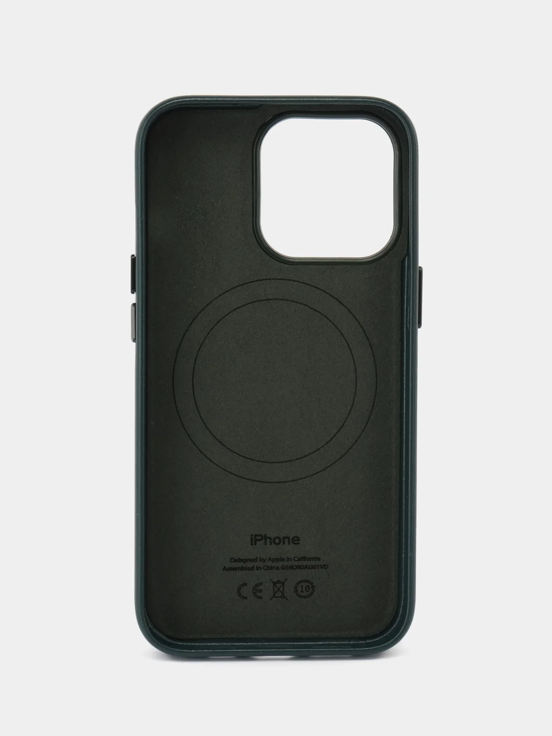 Зеленый кожаный чехол Leather Case для iPhone 13 Pro с функцией MagSafe