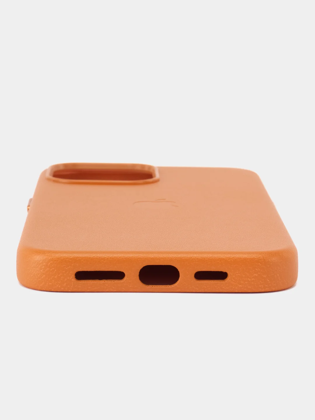 Оранжевый кожаный чехол Leather Case для iPhone 13 Pro Max с функцией MagSafe