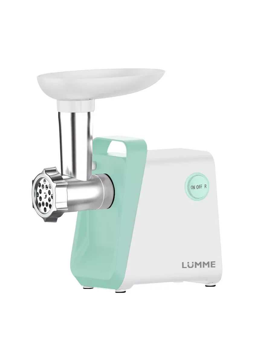 Бирюзовый мясорубка LUMME LU-MG2112B 3500Вт. Нож нерж.сталь, металлический шнек, функция реверс