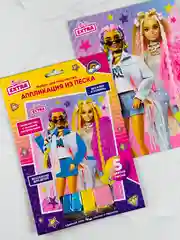 Набор для детского творчества БАРБИ аппликация из цветного песка кукла Barbie картина игра