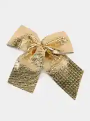 Елочные игрушки Золотая Сказка, 592154, новогодний декор, набор Бантики, 24 шт, золотистые