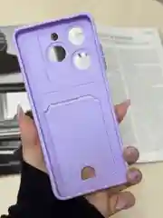 Лавандовый чехол для Infinix Hot 40i, Smart 8/8 Pro, Tecno Spark 20C / GO 2024 с карманом для карты