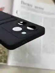 Черный чехол для Infinix Hot 40i, Smart 8/8 Pro, Tecno Spark 20C / GO 2024 с карманом для карты