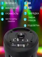 Колонка музыкальная, портативная  колонка, колонка ZQS4239 Bluetooth, с микрофоном