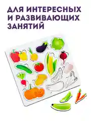 Сортеры, набор сортеров 3 штуки, сортер "Овощи", сортер "Фрукты", сортер "Учим цвет"
