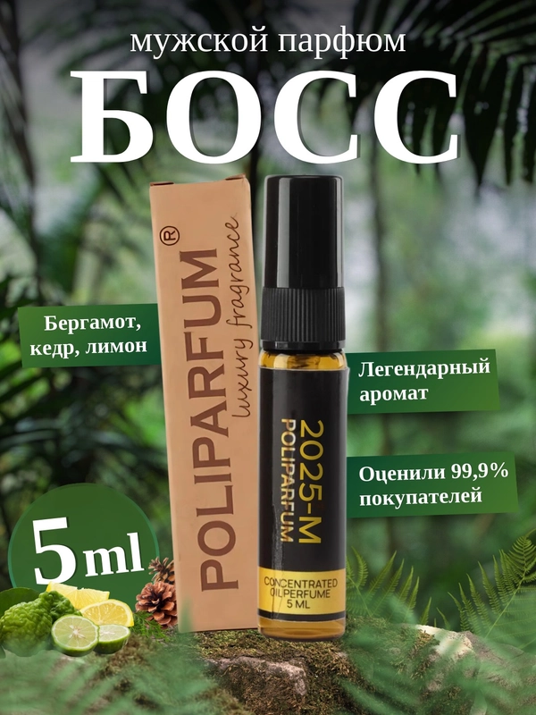 Парфюм для мужчин по мотиву аромата "Хюго босс", объем 5 мл
