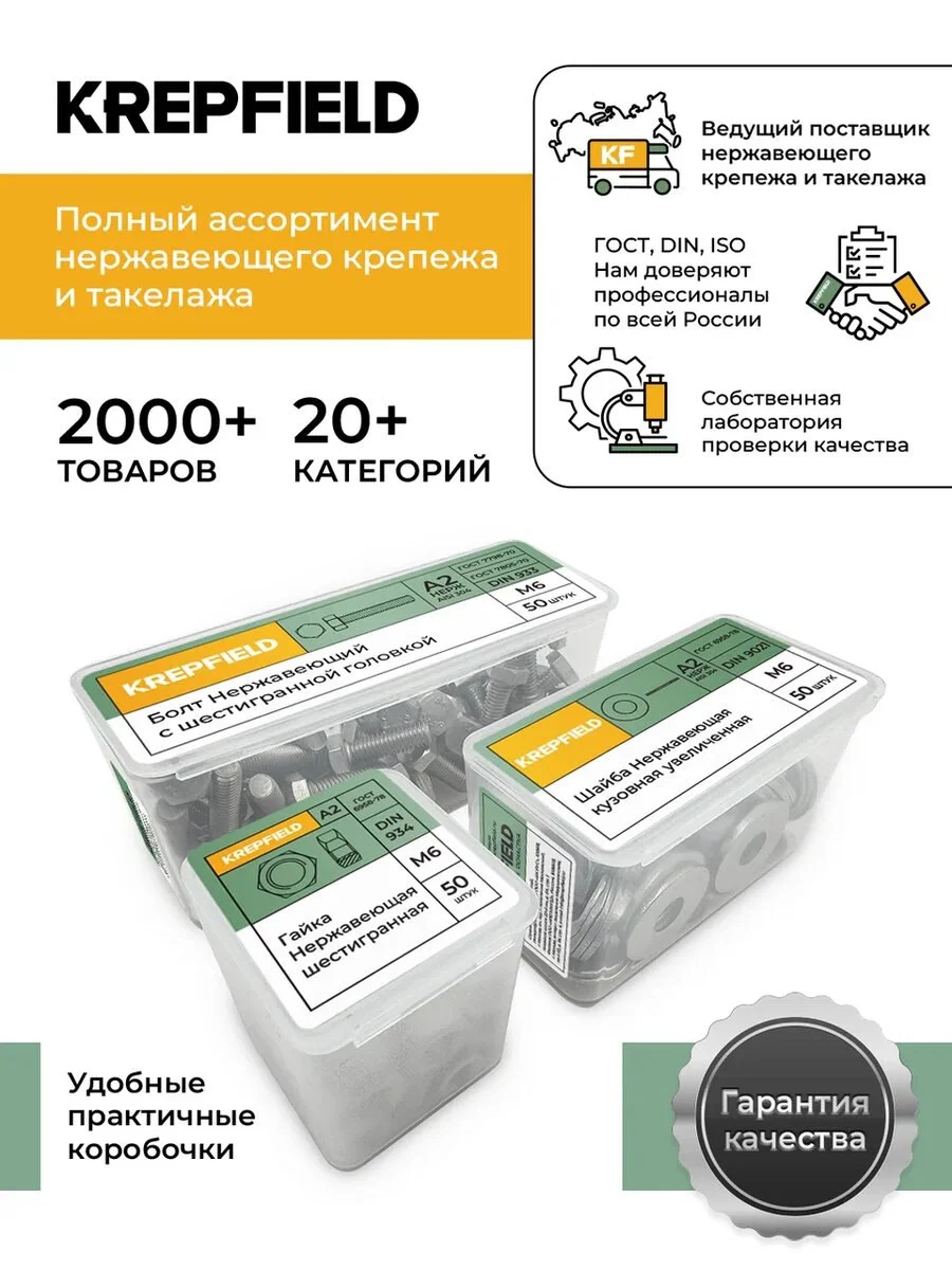Гайка Нержавеющая М6 DIN 985 А2 самоконтрящаяся 100 шт.