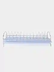 Голубой сушилка для посуды с поддоном металл пластик 40x18x11 см