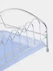 Голубой сушилка для посуды с поддоном металл пластик 40x18x11 см