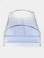 Голубой сушилка для посуды с поддоном металл пластик 40x18x11 см
