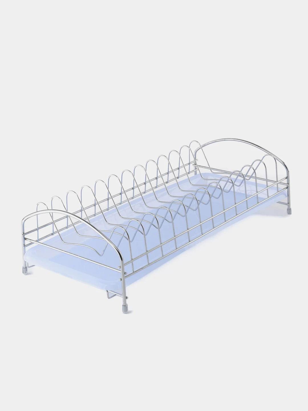 Голубой сушилка для посуды с поддоном металл пластик 40x18x11 см
