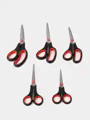 Ножницы Brauberg Soft Grip, 238410, канцелярские, набор 5 штук, для бумаги и картона