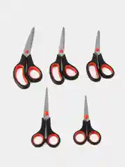 Ножницы Brauberg Soft Grip, 238410, канцелярские, набор 5 штук, для бумаги и картона