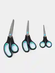 Ножницы Brauberg Soft Grip, 238411, канцелярские, набор 3 штуки, для бумаги и картона