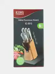 Хаки набор кухонных ножей c подставкой, 7 предметов KING
