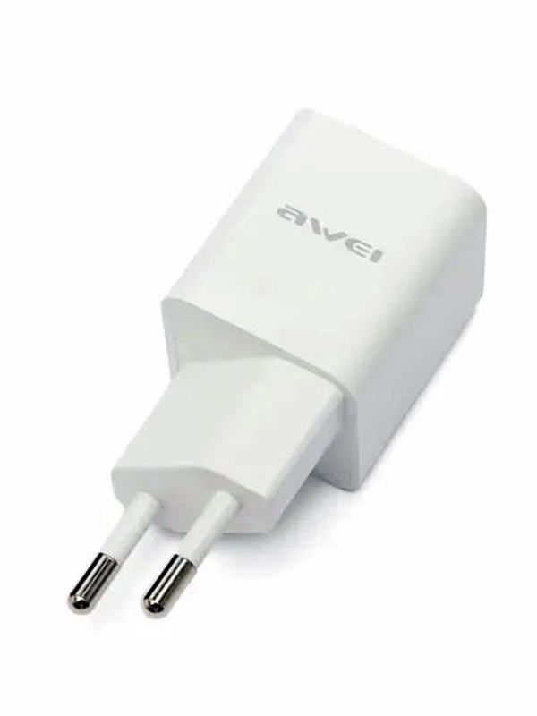 Зарядка для телефона Awei 20W Type-C + USB белый Блок питания PD12