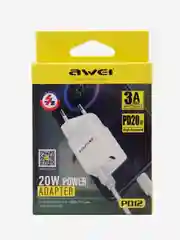 Белый зарядка для телефона Awei 20W Type-C + USB белый Блок питания PD12