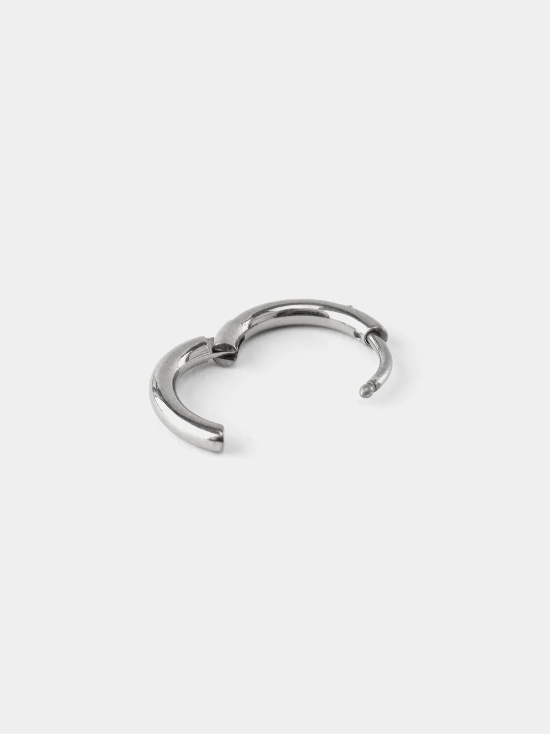 Ледяной кольцо-кликер для пирсинга, из титана, со стразами, серия "TITANIUM", для носа, уха