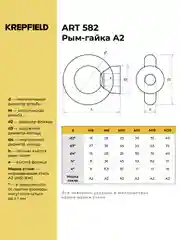 Рым-гайка нержавеющая М8, ART 582, А2, 4 шт