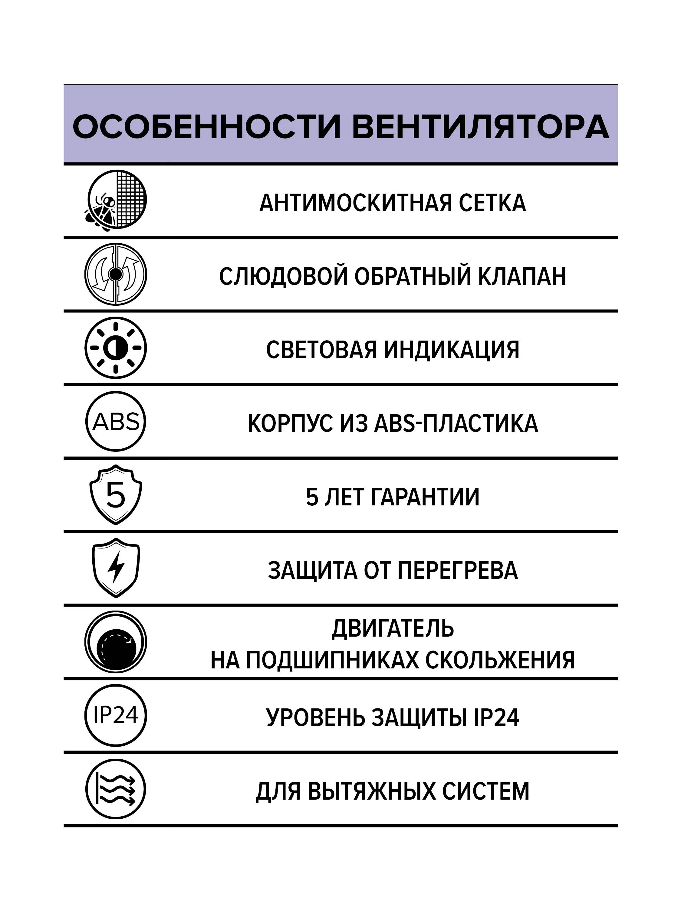 Вытяжной вентилятор 100 с обратным клапаном с москитной сеткой STANDARD 4S C