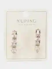 Прозрачный серьги Xuping из медицинского золота, с переливающимися кристаллами