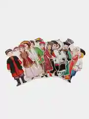 Комплект вырубных мини-плакатов со скотчем Костюмы народов России