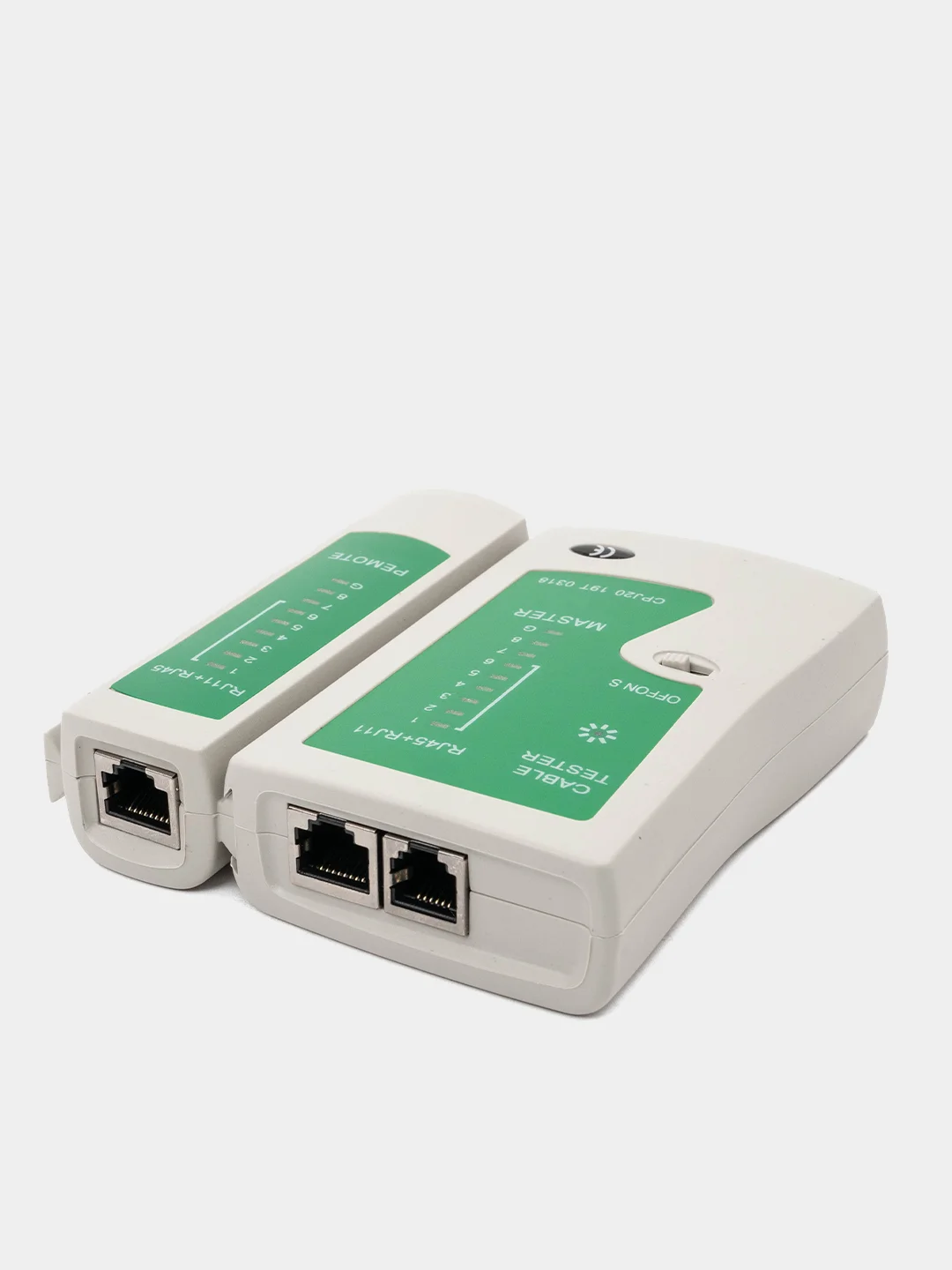 Белый тестер сетевого кабеля LAN RJ-45, RJ-12