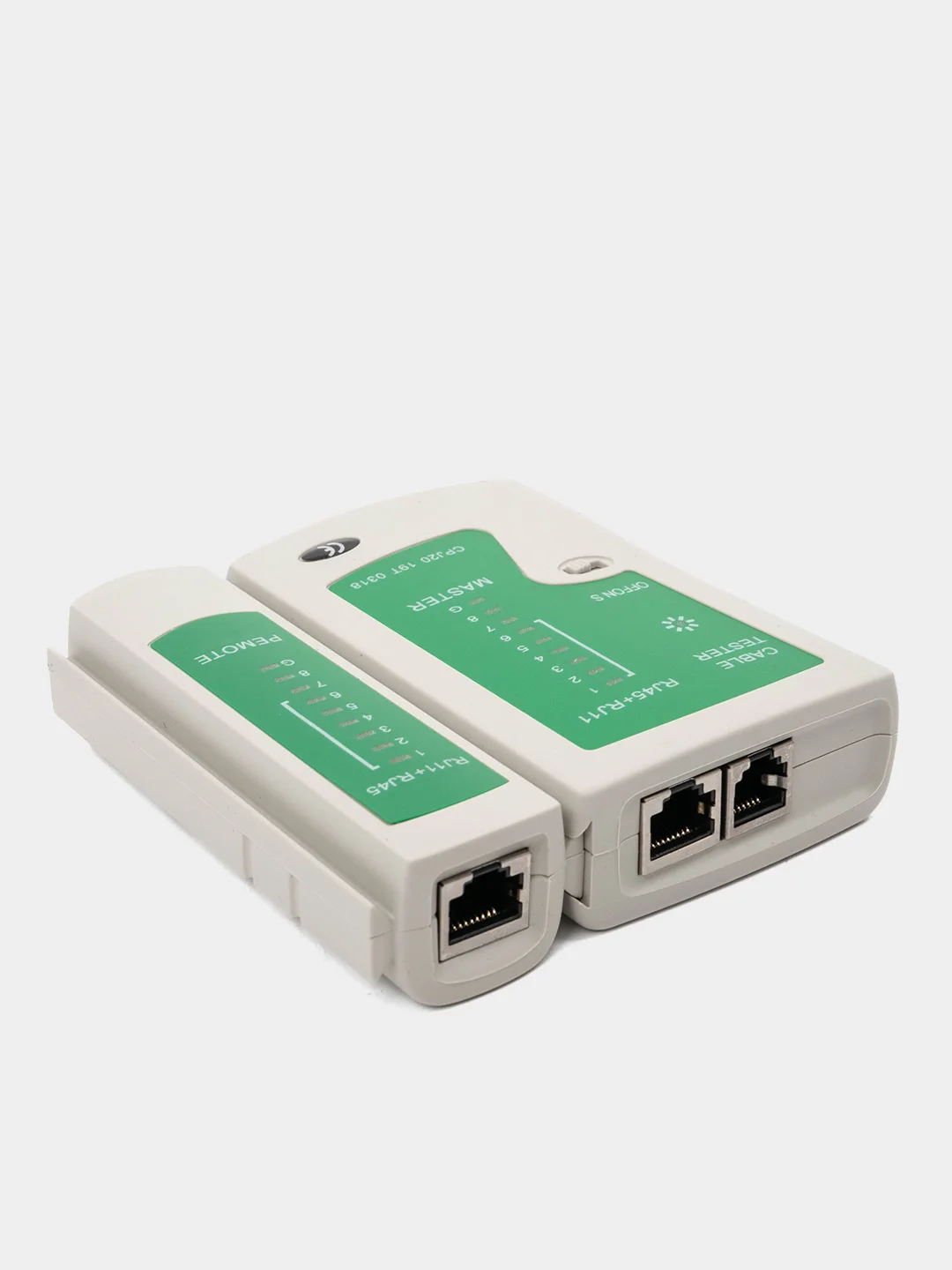 Белый тестер сетевого кабеля LAN RJ-45, RJ-12
