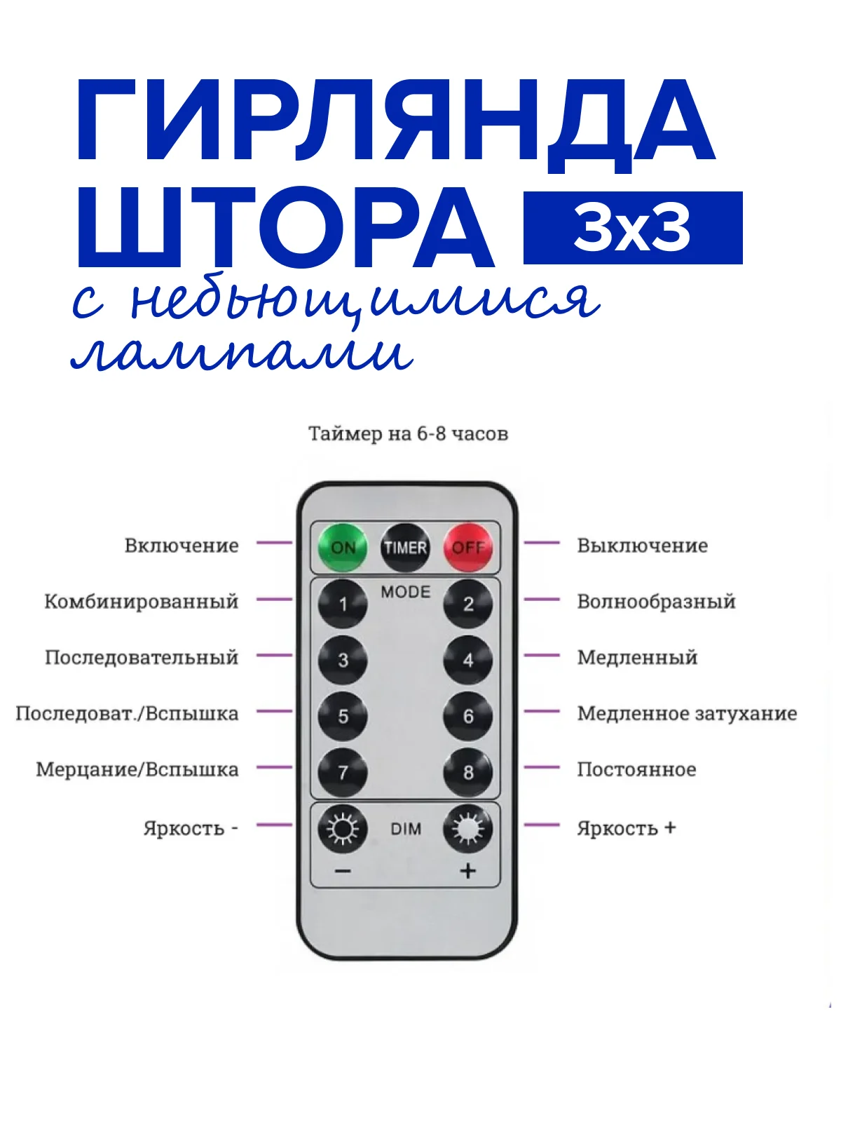 Разноцветный новогодняя гирлянда-штора Round Plastic Bulbs с небьющимися лампами
