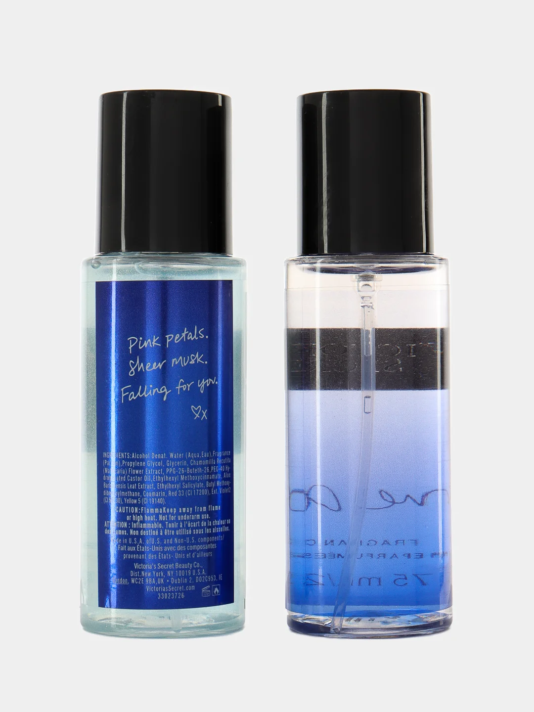Аметистовый спрей для тела, парфюмированный, подарочный набор Victoria Secret I love shimmer, 2 штуки