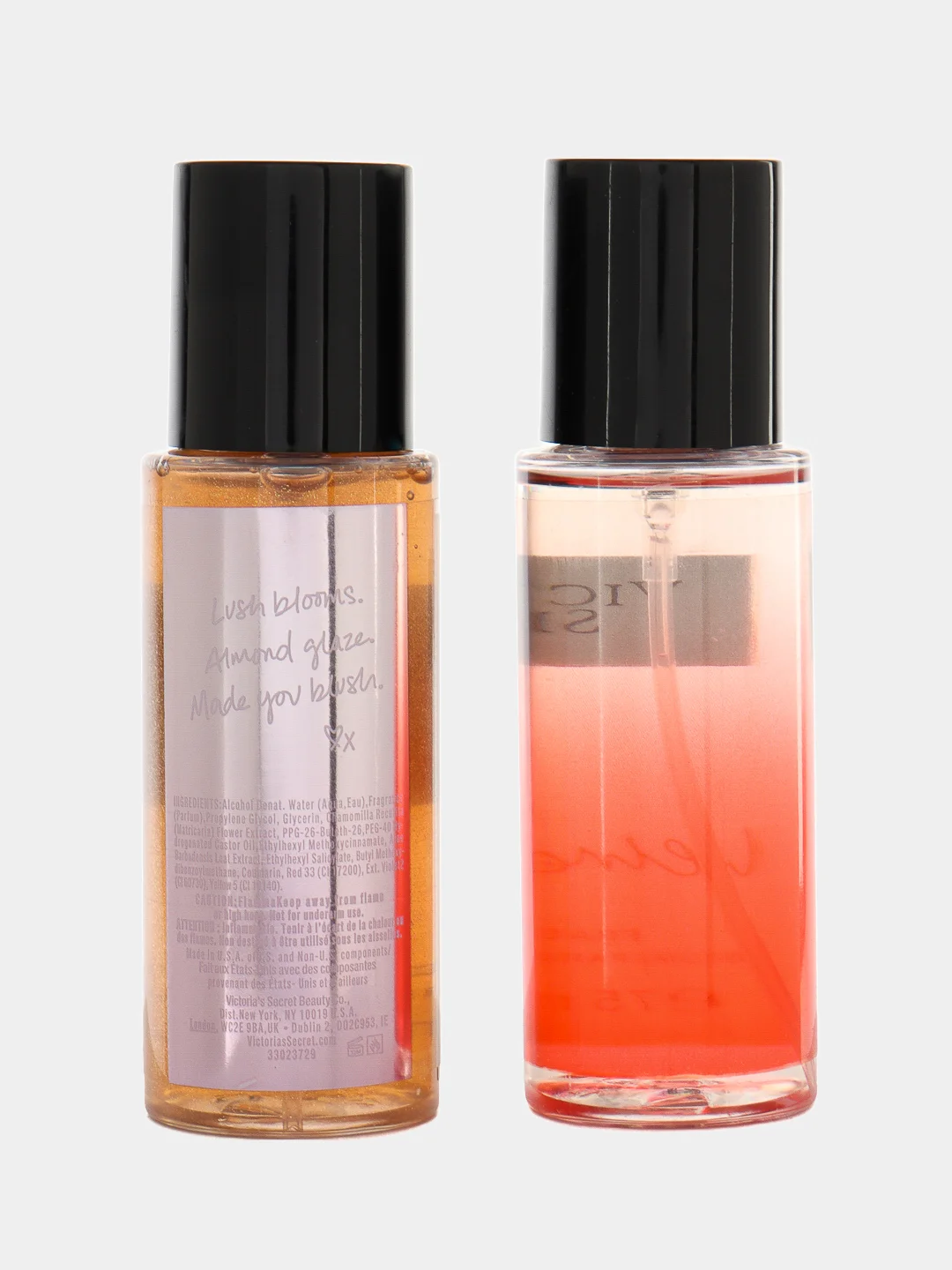 Пудровый спрей для тела, парфюмированный, подарочный набор Victoria Secret I love shimmer, 2 штуки