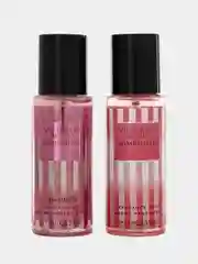 Тёмно-розовый спрей для тела, парфюмированный, подарочный набор Victoria Secret I love shimmer, 2 штуки