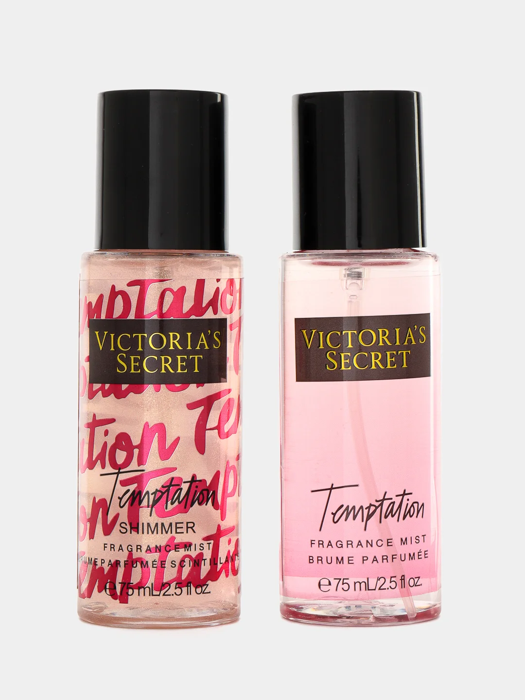 Коралловый спрей для тела, парфюмированный, подарочный набор Victoria Secret I love shimmer, 2 штуки