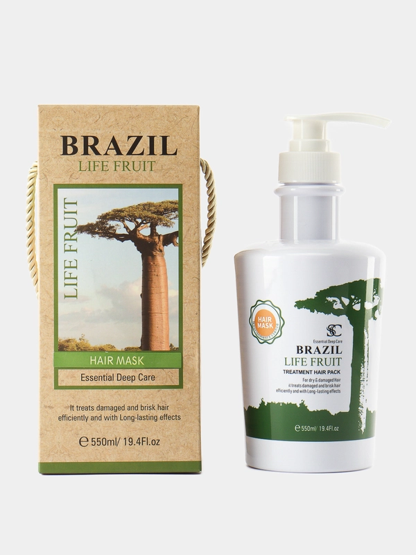 Маска для восстановления волос Brazil Life Fruit Soft Silk Care Hair Mask, 550 мл