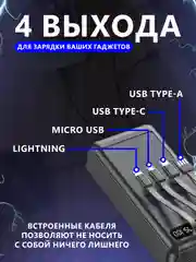 Повербанк 50000 / внешний аккумулятор с быстрой зарядкой, power bank 22.5W