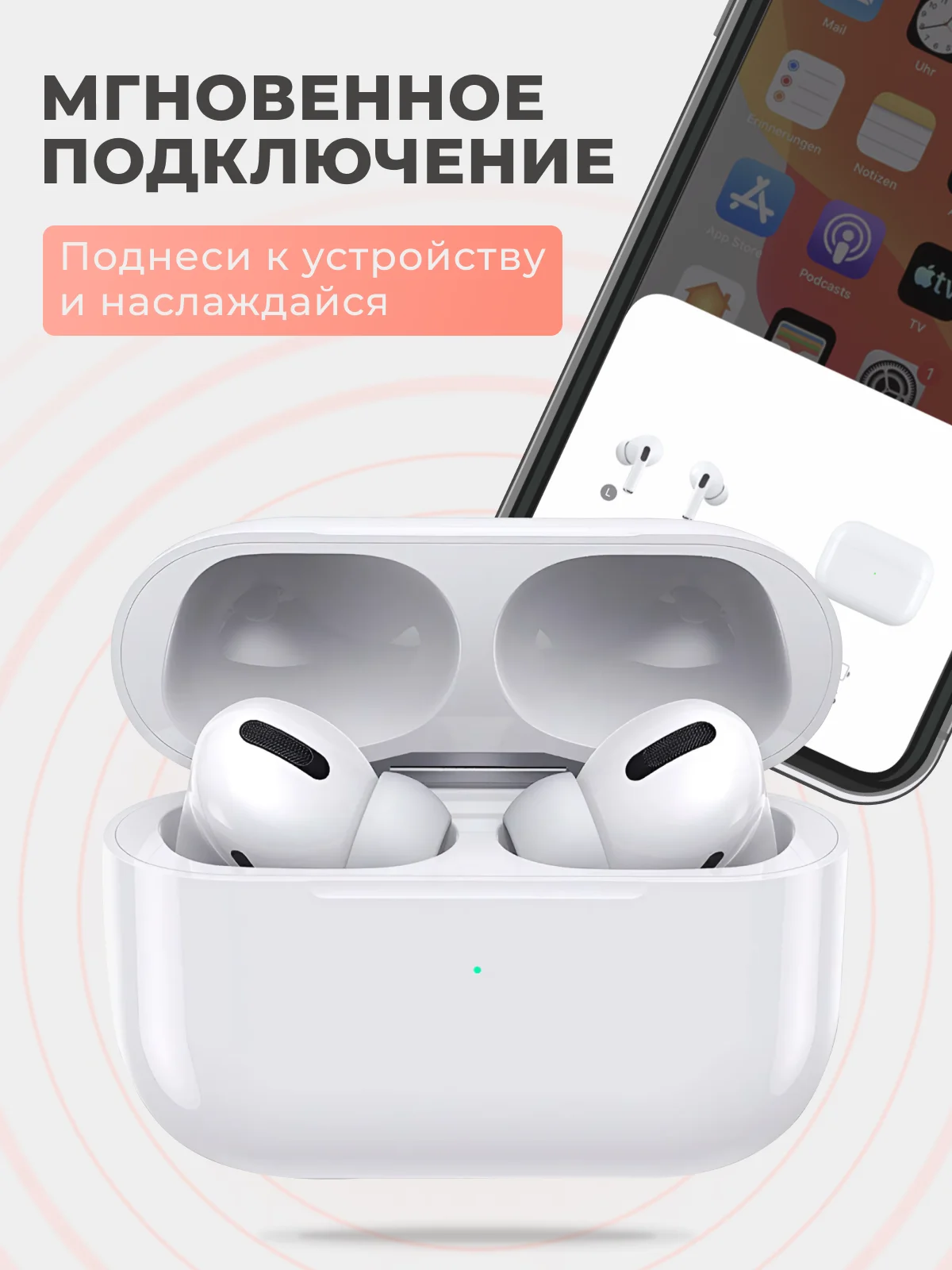 Беспроводные наушники Pods Pro2, с шумоподавлением, Bluetooth, сенсорные, с микрофоном