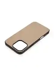 Бежевый люксовый чехол для iPhone 16 Pro Max алькантара ROSCO, замшевый, силиконовая окантовка