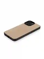 Бежевый люксовый чехол для iPhone 16 Pro Max алькантара ROSCO, замшевый, силиконовая окантовка