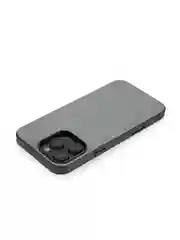 Серый люксовый чехол для iPhone 16 Pro Max алькантара ROSCO, замшевый, силиконовая окантовка