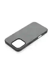Серый люксовый чехол для iPhone 16 Pro Max алькантара ROSCO, замшевый, силиконовая окантовка