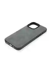 Серый люксовый чехол для iPhone 16 Pro Max алькантара ROSCO, замшевый, силиконовая окантовка